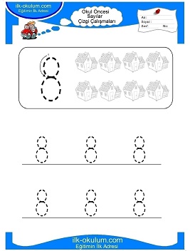 Çocuklar İçin Çizgi Çalışma Sayfaları 